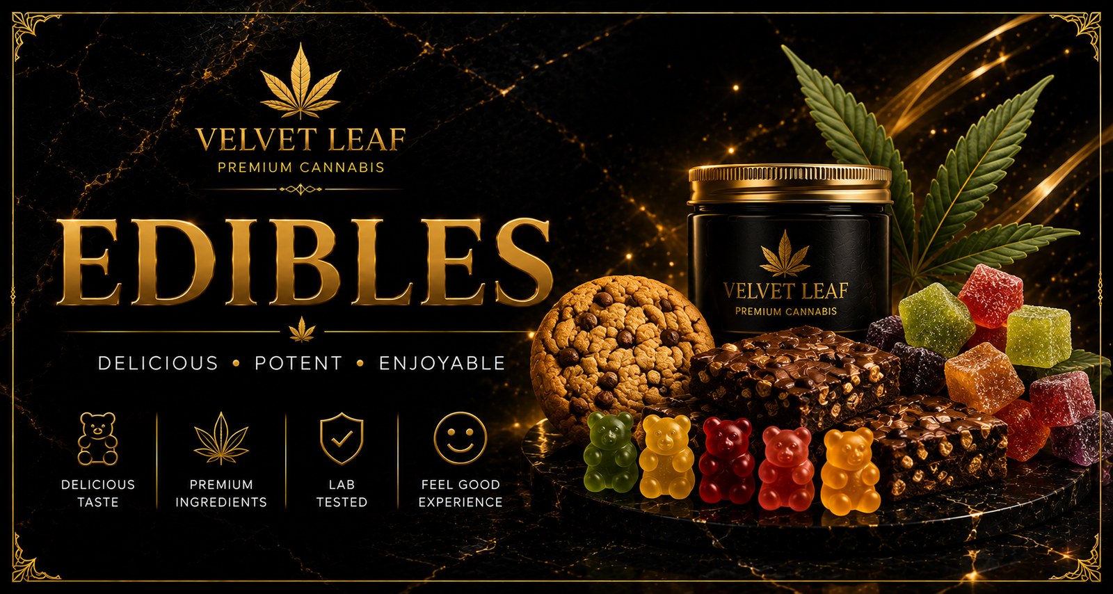 Velvet Leaf Edibles collection banner