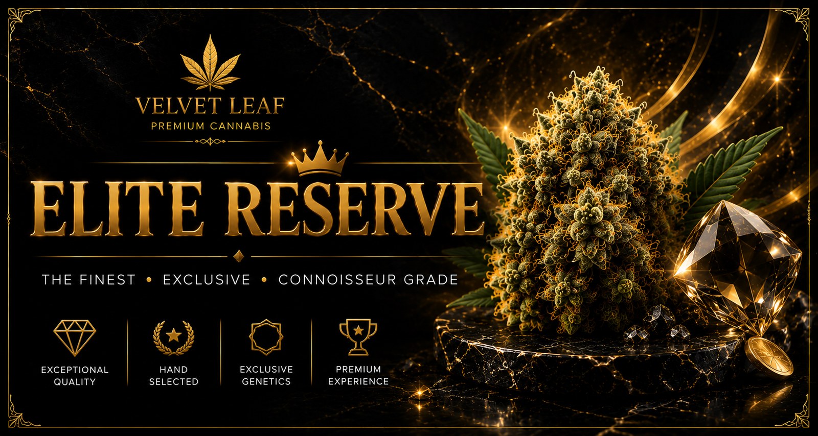 Velvet Leaf Elite Reserve collection banner