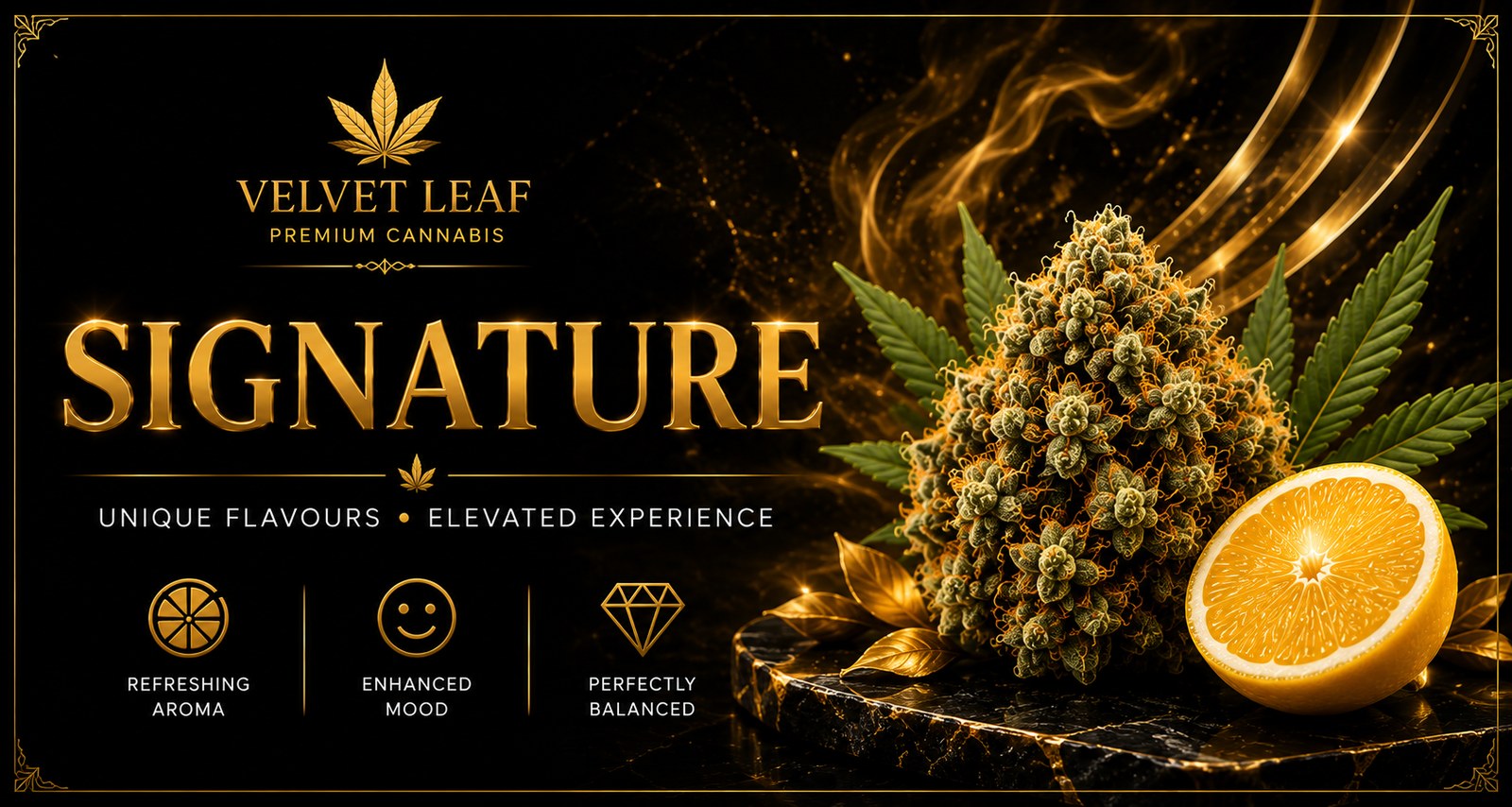 Velvet Leaf Signature collection banner